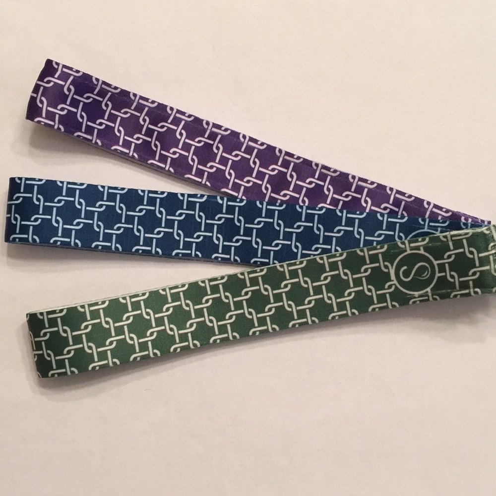 Three Pack of Thin Patterned Sweaty Bands
